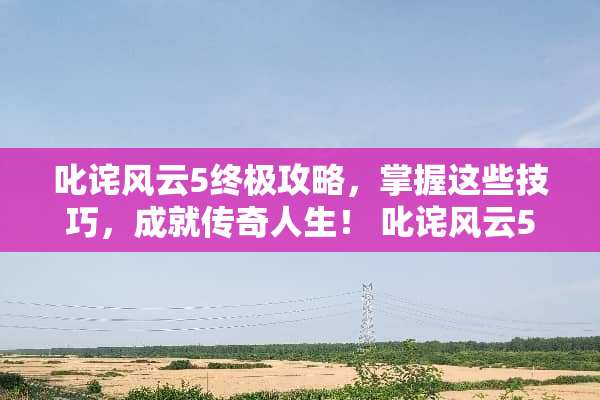 叱诧风云5终极攻略，掌握这些技巧，成就传奇人生！ 叱诧风云5游戏攻略
