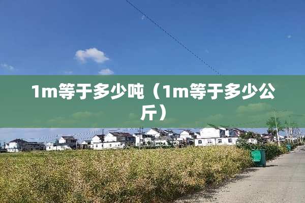 1m等于多少吨（1m等于多少公斤）