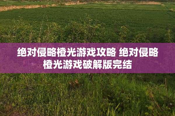 绝对侵略橙光游戏攻略 绝对侵略橙光游戏**版完结