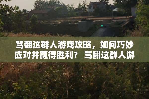 骂翻这群人游戏攻略，如何巧妙应对并赢得胜利？ 骂翻这群人游戏攻略