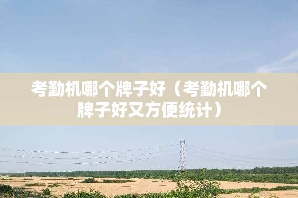 考勤机哪个牌子好（考勤机哪个牌子好又方便统计）