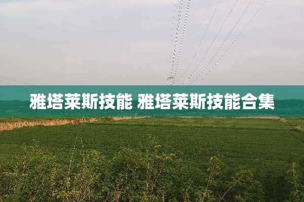 雅塔莱斯技能 雅塔莱斯技能合集