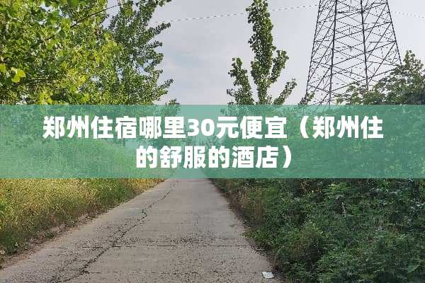 郑州住宿哪里30元便宜（郑州住的舒服的酒店）