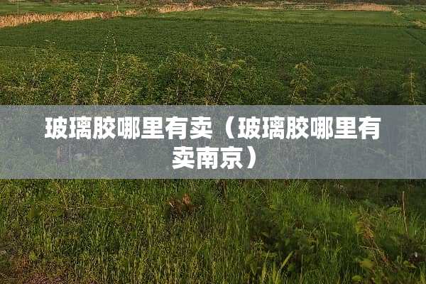 玻璃胶哪里有卖（玻璃胶哪里有卖南京）