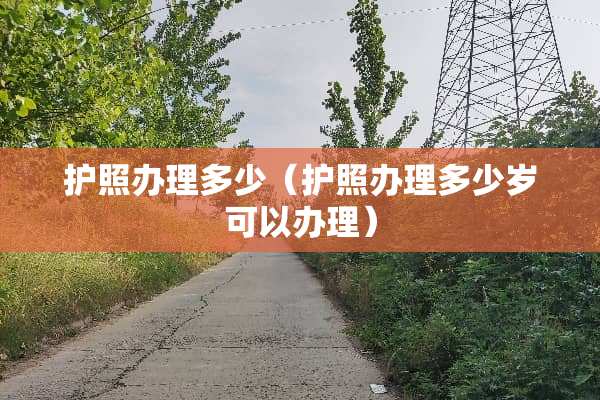 护照办理多少（护照办理多少岁可以办理）