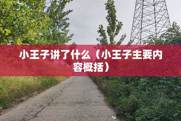 小王子讲了什么（小王子主要内容概括）