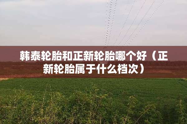 韩泰轮胎和正新轮胎哪个好（正新轮胎属于什么档次）