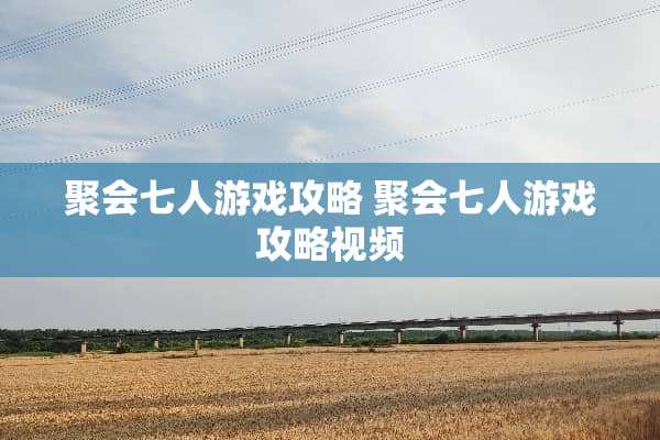 聚会七人游戏攻略 聚会七人游戏攻略视频