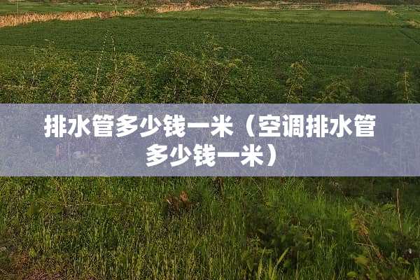 排水管多少钱一米（空调排水管多少钱一米）