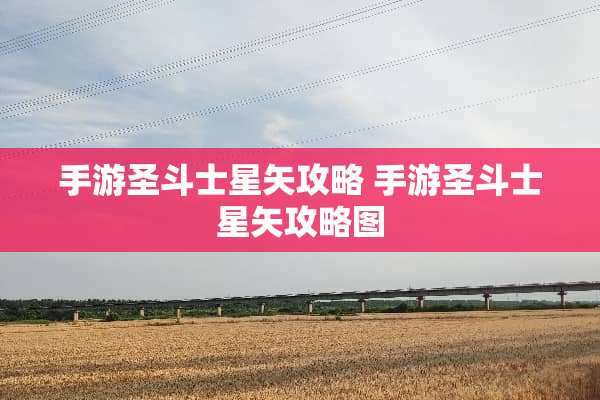 手游圣斗士星矢攻略 手游圣斗士星矢攻略图