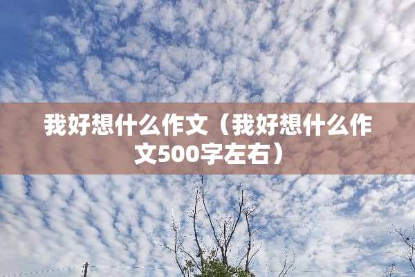 我好想什么作文（我好想什么作文500字左右）