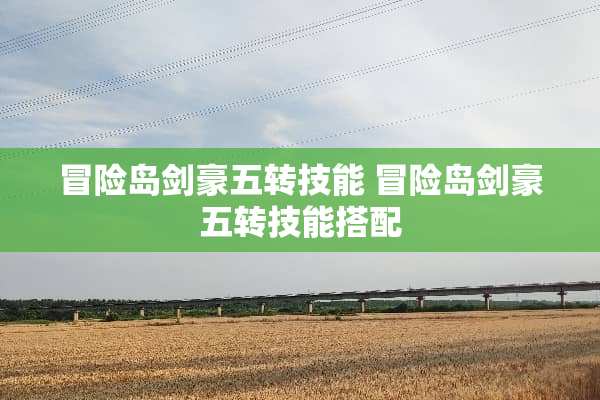 冒险岛剑豪五转技能 冒险岛剑豪五转技能搭配