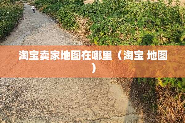 淘宝卖家地图在哪里（淘宝 地图）