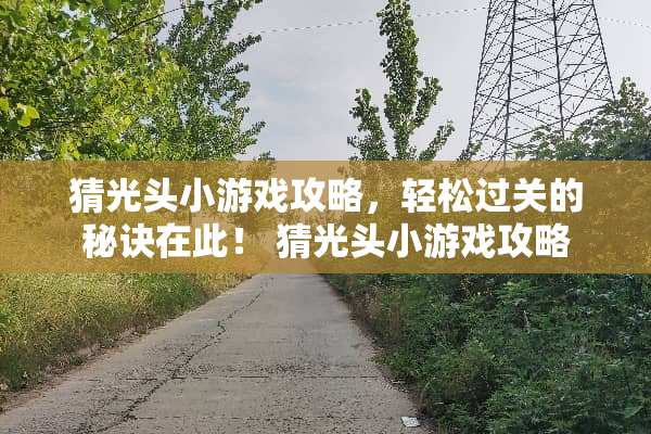 猜光头小游戏攻略，轻松过关的秘诀在此！ 猜光头小游戏攻略