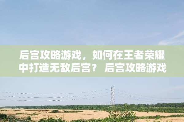 后宫攻略游戏，如何在王者荣耀中打造无敌后宫？ 后宫攻略游戏