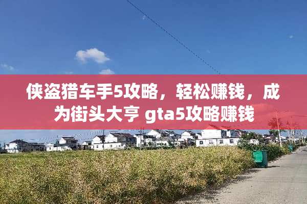侠盗猎车手5攻略，轻松赚钱，成为街头大亨 gta5攻略赚钱