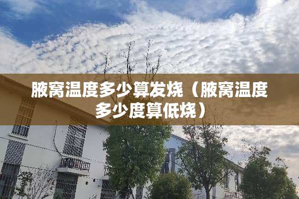 腋窝温度多少算发烧（腋窝温度多少度算低烧）