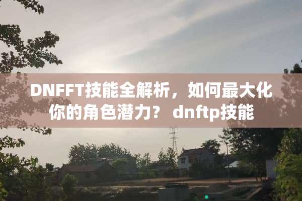 DNFFT技能全解析，如何最大化你的角色潜力？ dnftp技能