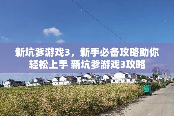 新坑爹游戏3，新手必备攻略助你轻松上手 新坑爹游戏3攻略