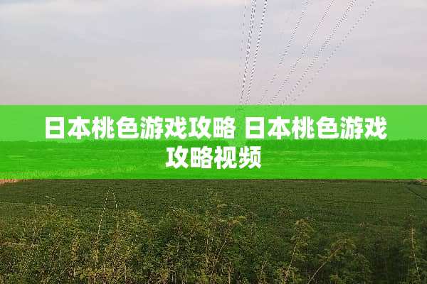 日本桃色游戏攻略 日本桃色游戏攻略视频