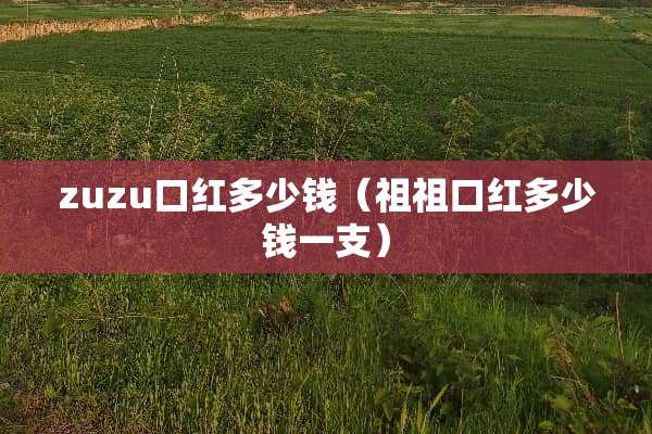 zuzu口红多少钱（祖祖口红多少钱一支）