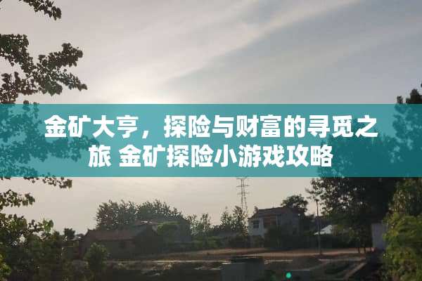 金矿大亨，探险与财富的寻觅之旅 金矿探险小游戏攻略