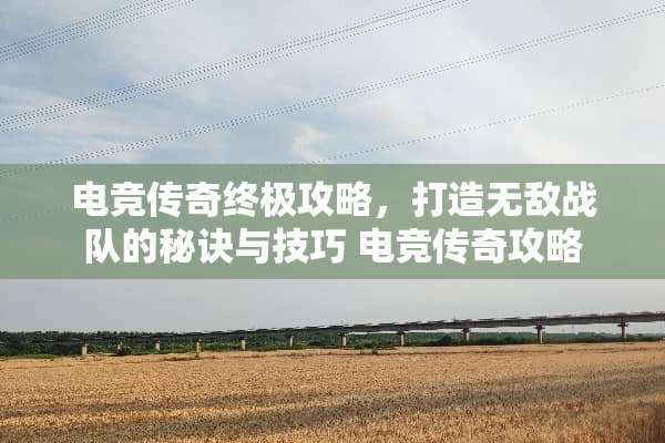 电竞传奇终极攻略，打造无敌战队的秘诀与技巧 电竞传奇攻略