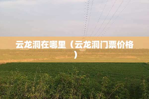 云龙洞在哪里（云龙洞门票价格）