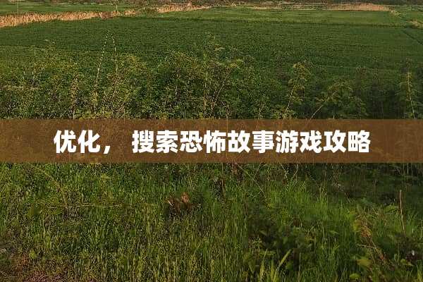 优化， 搜索恐怖故事游戏攻略
