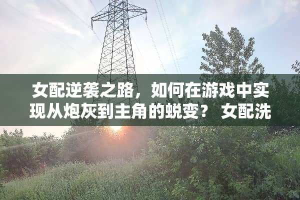 女配逆袭之路，如何在游戏中实现从*灰到主角的蜕变？ 女配洗白记游戏攻略