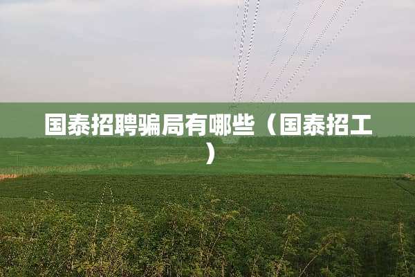 国泰招聘**有哪些（国泰招工）