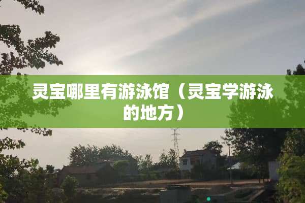 灵宝哪里有游泳馆（灵宝学游泳的地方）