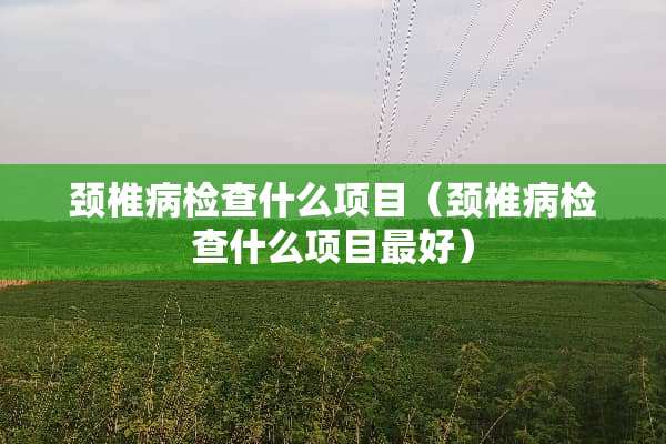 ***检查什么项目（***检查什么项目最好）