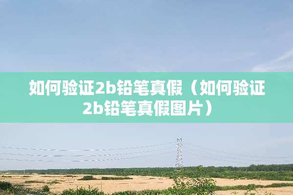 如何验证2b铅笔真假（如何验证2b铅笔真假图片）