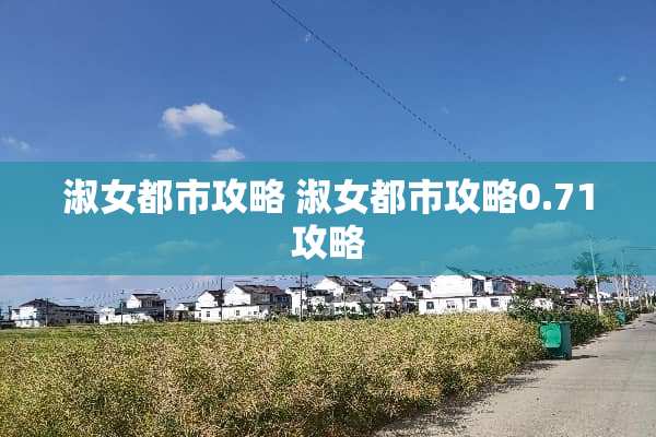 淑女都市攻略 淑女都市攻略0.71攻略
