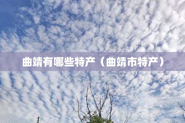曲靖有哪些特产（曲靖市特产）