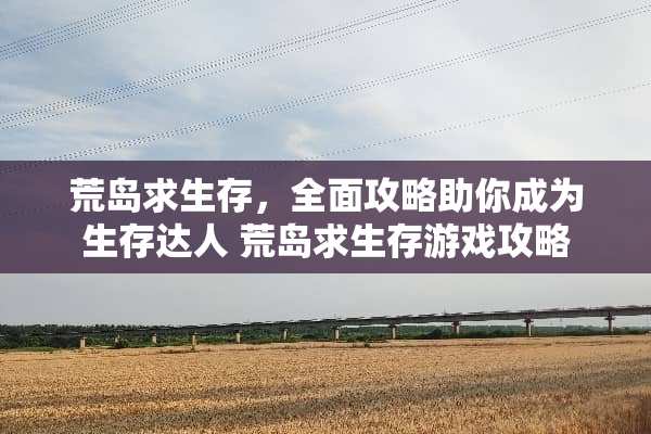 荒岛求生存，全面攻略助你成为生存达人 荒岛求生存游戏攻略