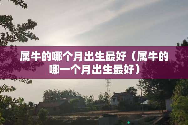 属牛的哪个月出生最好（属牛的哪一个月出生最好）