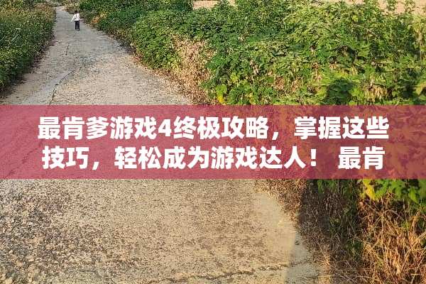 最肯爹游戏4终极攻略，掌握这些技巧，轻松成为游戏达人！ 最肯爹游戏4攻略