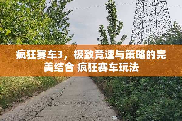 疯狂赛车3，极致竞速与策略的完美结合 疯狂赛车玩法
