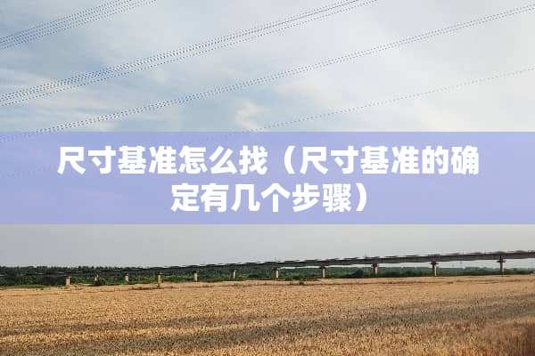 尺寸基准怎么找（尺寸基准的确定有几个步骤）
