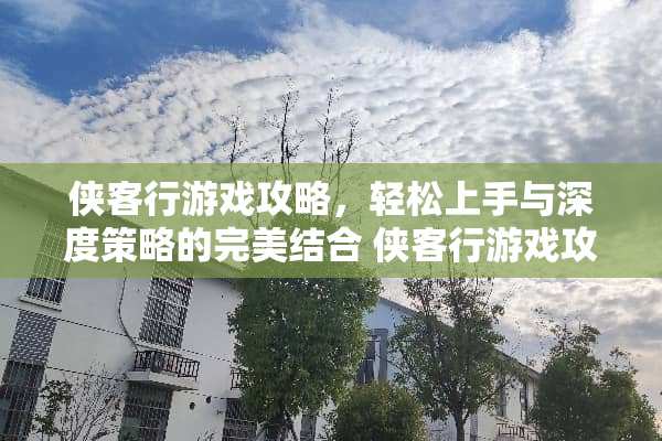 侠客行游戏攻略，轻松上手与深度策略的完美结合 侠客行游戏攻略