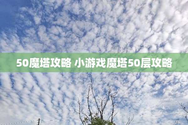 50魔塔攻略 小游戏魔塔50层攻略