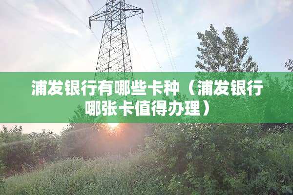 浦发银行有哪些卡种（浦发银行哪张卡值得办理）