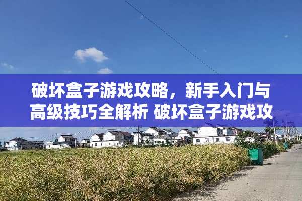 破坏盒子游戏攻略，新手入门与高级技巧全解析 破坏盒子游戏攻略