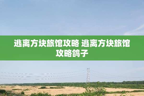 逃离方块旅馆攻略 逃离方块旅馆攻略鸽子