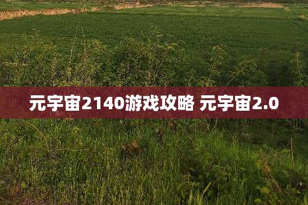 元宇宙2140游戏攻略 元宇宙2.0