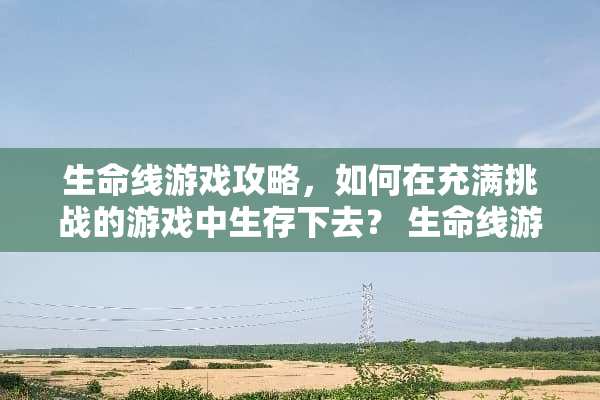 生命线游戏攻略，如何在充满挑战的游戏中生存下去？ 生命线游戏攻略