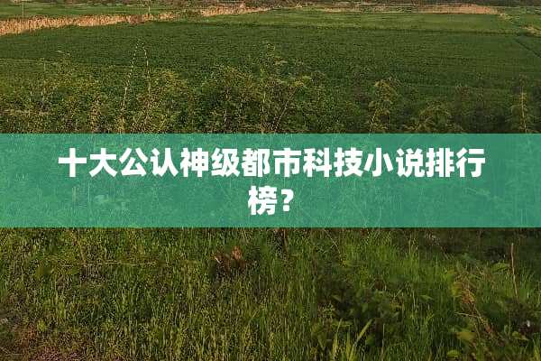 十大公认神级都市科技小说排行榜？