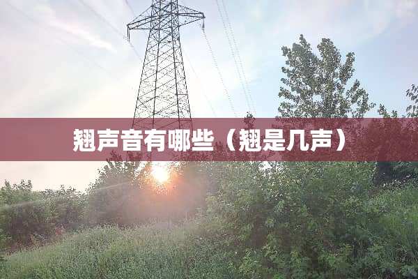 翘声音有哪些（翘是几声）